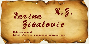 Marina Zipalović vizit kartica